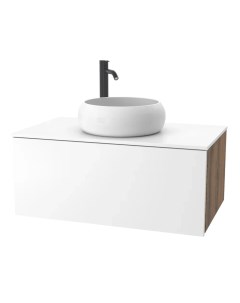 Тумба для ванной комнаты Кито под столешницу аттик белый мат 90 Зов