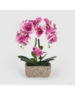 Цветок искусственный в горшке орхидея лиловая 36 см Fuzhou light