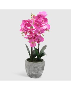 Цветок искусственный в горшке orchid фуксия 54 см Fuzhou light