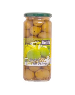 Оливки с косточкой в маринаде с лимоном 480 г Delphi
