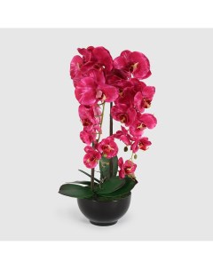 Цветок искусственный в горшке орхидея кармин 4 цвета 62 см Fuzhou light