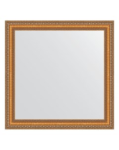Зеркало в багетной раме золотые бусы на бронзе 60 мм 65х65 см Evoform