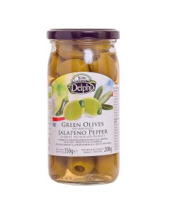 Оливки с перцем джалопено 350 г Delphi