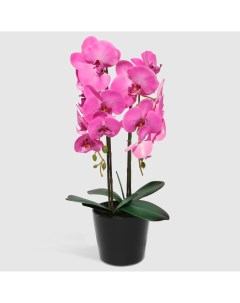 Цветок искусственный в горшке орхидея фуксия 62 см Fuzhou light