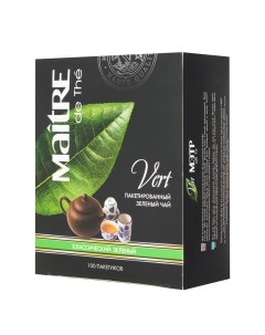 Чай зеленый Классический байховый 100 пакетиков Maitre de the