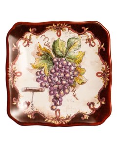 Тарелка пирожковая виноделие красный виноград 1 15 см Certified international