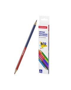 Цветные карандаши трехгранные двусторонние Basic Bicolor 12 цветов Erich krause