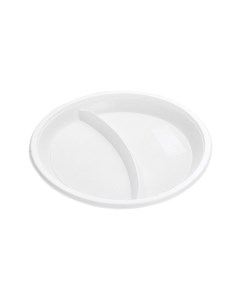 Набор тарелок белые 2 секции 21 см 12 шт Мистерия