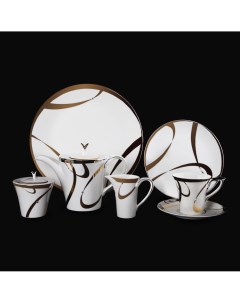 Чайный сервиз Аврора с кристаллами Swarovski 22 предмета Hankook/prouna