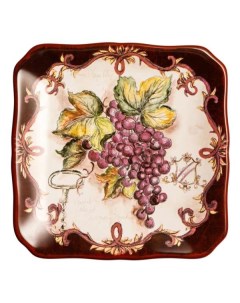 Тарелка пирожковая виноделие красный виноград 2 15 см Certified international