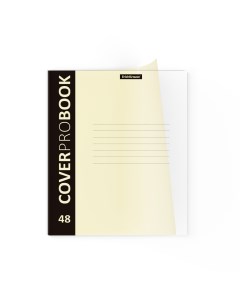 Тетрадь общая ученическая с пластиковой обложкой на скобе CoverProBook Pastel желтый в клетку А5 48  Erich krause