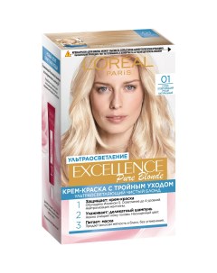 Краска для волос L Oreal Excellence Creme 01 суперосветляющий русый натуральный L'oreal paris