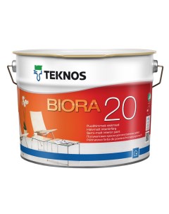 Краска полуматовая бесцветная Biora РМ3 10 9 л Teknos