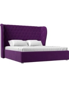 Кровать Далия микровельвет фиолетовый Мебелико