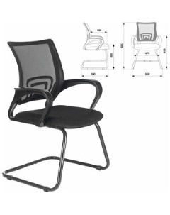 Кресло для приемных и переговорных Fly CF 100 черное 532087 Brabix