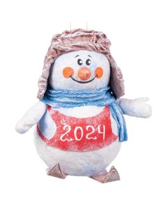 Елочная игрушка Ретро Снеговик 2024 Московская игрушка