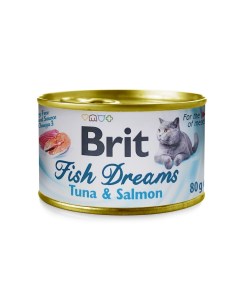 Консервы для кошек с тунцом и лососем 80 г Brit*