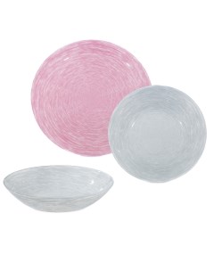 Набор столовый Brushmania Pink Granit 18 предметов стекло Luminarc
