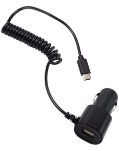 Автомобильное зарядное устройство Tech 1 USB модель AC 1A 1A кабель Type C черный Red line