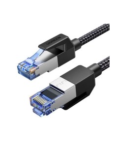 Кабель NW153 80431 Cat8 CLASS F FTP Round Ethernet Cable With Braid 2м черный Ugreen