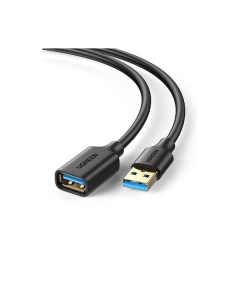 Кабель US129 10368 USB 3 0 Extension Male Cable 1м черный Ugreen