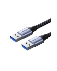 Кабель US373 80790 USB A Male to USB A Male USB 3 0 Alu Case Braided Cable 1м черный Ugreen