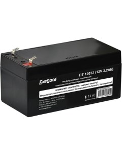 Батарея аккумуляторная DT 12032 EX282958RUS 12V 3 2Ah клеммы F1 Exegate