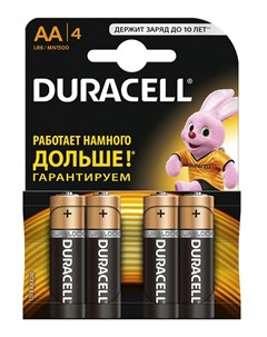 Батарейка LR6 Basic 4шт size АА Duracell