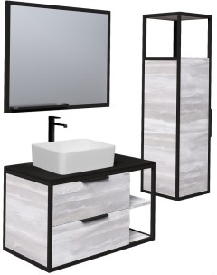 Комплект мебели шанико черный 90 см Лофт 109002 GR 3016 209001 Grossman