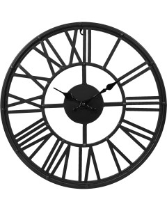 Часы настенные CY23 002 круглые металл цвет черный бесшумные o40 Dream river