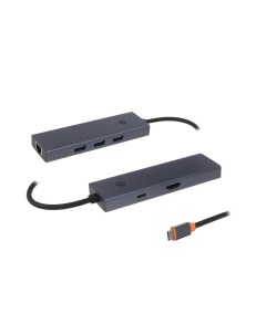 Хаб USB OS Flite Series 6 Port Type C HDMI 3xUSB 3 0 PD RJ45 Space Grey B00052807813 00 Baseus