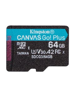 Карта памяти 64Gb MicroSDHC 170R A2 U3 V30 Canvas Go Plus SDCG3 64GBSP Kingston