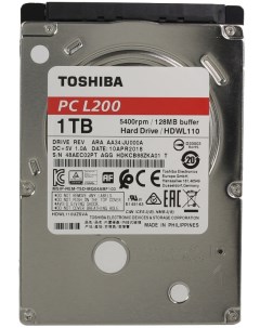 Жесткий диск L200 Slim 1Tb HDWL110UZSVA Toshiba
