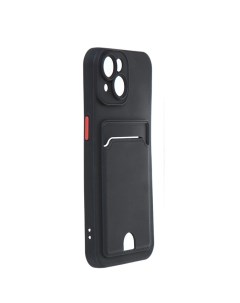 Чехол для APPLE iPhone 14 Pocket Matte Silicone с карманом Black NPM64077 Neypo