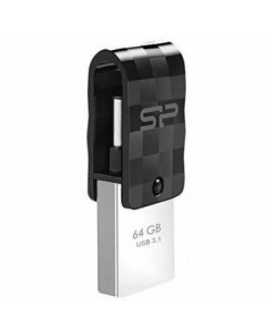Флешка 64Gb 64GB Mobile C31 USB 3 1 USB Type C USB 3 1 USB Type C серый черный Silicon power