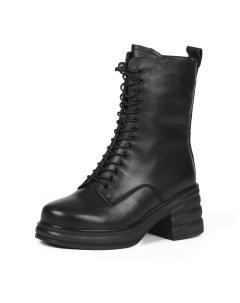 Черные утепленные ботинки из гладкой кожи Respect