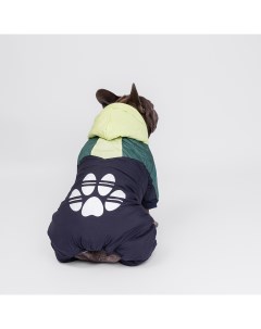 Комбинезон с капюшоном для собак 2XL сине зеленый Petmax