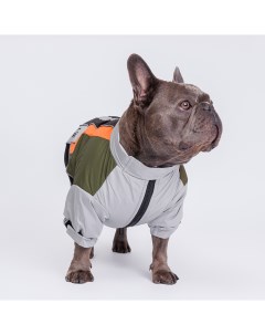 Куртка на замке для собак 2XL зелено серая Rungo