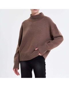 Коричневый шерстяной свитер с кашемиром Nerolab