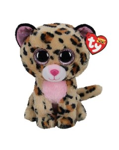 Мягкая игрушка Beanie Boo s леопард Ливви коричнево розовый 25 см Ty
