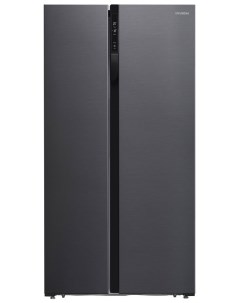 Холодильник Side by Side CS5003F черная сталь Hyundai