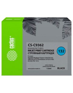 Картридж струйный CS C9362 для HP Officejet 6313 6315 Photosmart C3183 черный Cactus