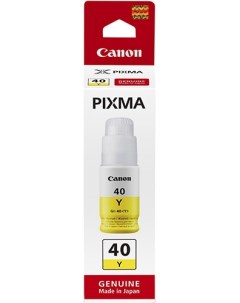 Чернила для СНПЧ Pixma G5040 G6040 желтые ресурс 7700 страниц оригинальные 3402C001 GI 40Y Canon
