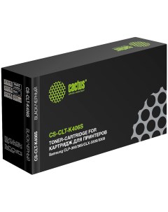 Картридж лазерный CS CLT K406S для SAMSUNG CLP 365 365W черный ресурс 1500 страниц Cactus