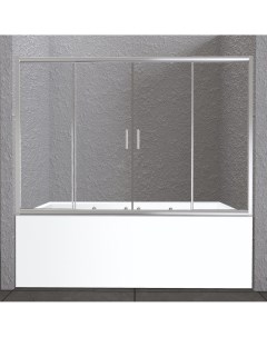 Шторка на ванну Unique VF 2 150 180 140 C Cr стекло прозрачное Belbagno