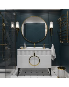 Мебель для ванной Valisso 105 white золотые ручки Stworki