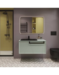 Мебель для ванной Enrika 100 зеленая Belinza