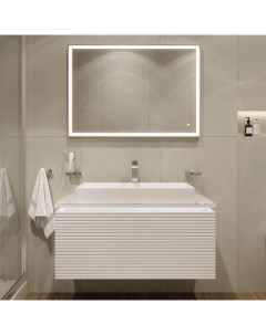 Мебель для ванной Рандерс 100 белая подвесная с подсветкой Stworki