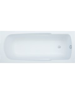 Акриловая ванна Ростов 160х70 встраиваемая белая в современном стиле пристенная с подлокотниками Diwo
