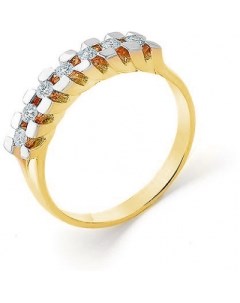 Кольцо с 7 бриллиантами из жёлтого золота Мастер бриллиант